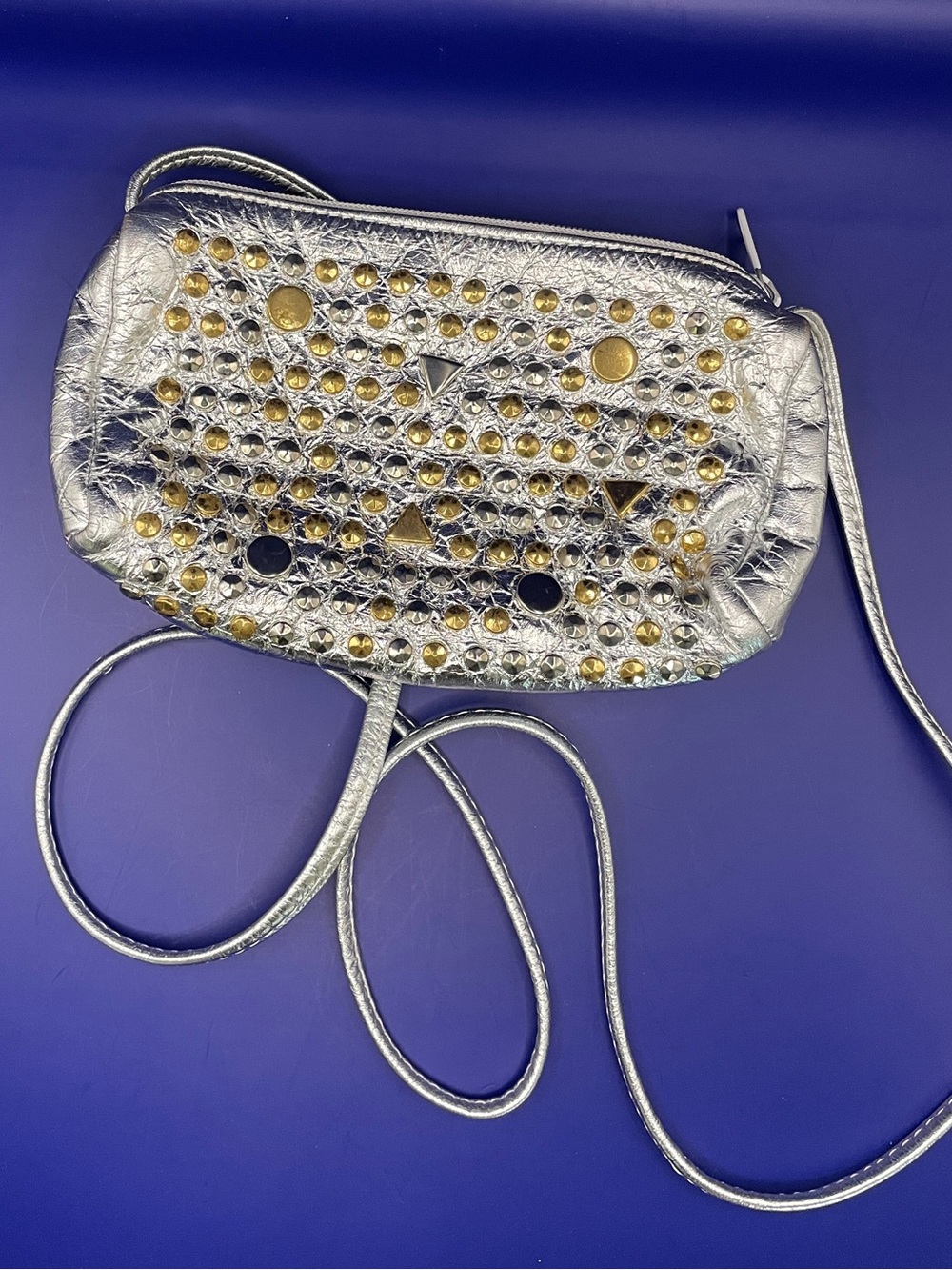 Silver Studded Crossbody Bag - Women - Picture 9 of 15